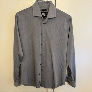 Joseph Abboud Slim Fit Gray Dress Shirt Button Down Classic Collar Size 15 34/35
